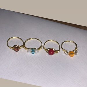 Wire wrapped rings